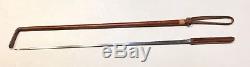 Vintage Antique Leather Wrapped Horse Riding Crop Whip WithStilleto In Handle 24L