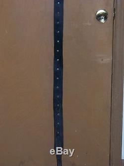 Vintage Antique Primitive Sleigh 30 Bell string leather strap 76 horse tack 6'4
