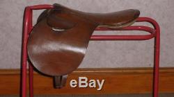 Vintage/Antique Tan Leather Pony Pad Saddle 15