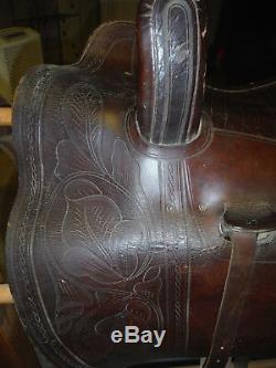 Vintage Antique Victorian Tooled Leather Horse Side Saddle