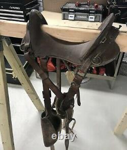 Vintage Antique World War 1 1904 McClellan Military Cavalry Saddle Leather WWI