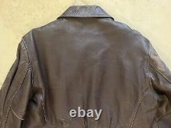 Vintage Appalachian Tanned & Tailored Horse Hide Leather Jacket Coat Sz M