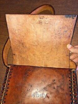 Vintage Artisan Leather Purse Tooled Horse Ring Western Handmade Shoulder Bag