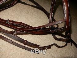 Vintage Authentic Courbette English Horse Bridle With Laced Reins