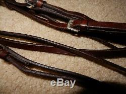 Vintage Authentic Courbette English Horse Bridle With Laced Reins
