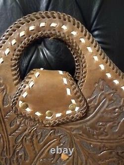 Vintage Authentic Leather Horse Hand Bag