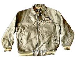 Vintage Avirex Chief Lion Horse OG Hip Hop leather bomber jacket size XXL