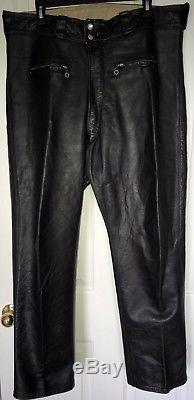 Vintage BECK Leathers 1950s Northeaster Flying Togs Horse Hide Pants 36x29