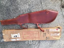 Vintage BUCHEIMER Leather Rifle Scabbard MINT IN BOX Rare Holster Horse Saddle