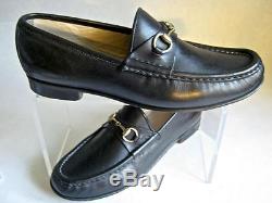Vintage Beautiful Classic Gucci Horse Bit Loafer 8 1/2 B in Black