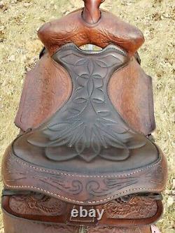 Vintage Big Horn Saddle 14 Seat, 6.5 Gullet
