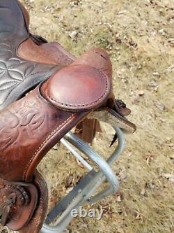 Vintage Big Horn Saddle 14 Seat, 6.5 Gullet