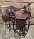 Vintage BigHorn Saddle 16in Beautiful Tooled leather with horse head design WOW