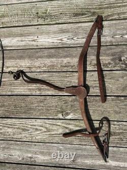 Vintage Billy Cook Star And Studs Western Leather Breast Collar Horse Tack Brown