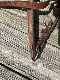 Vintage Billy Cook Star And Studs Western Leather Breast Collar Horse Tack Brown