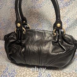 Vintage Black Juicy Couture Purse Satchel Bag Handbag Horse Leather Y2K