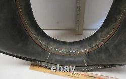 Vintage Black Leather Buggy Pony 17 Horse Collar Brass Binder 831222