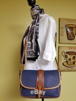 Vintage Blue Dooney And Bourke Small Equestrian AWL Bag