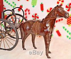 Vintage Byers 2001 Choice Coach & Leather Horse Set/Christmas Stagecoach RARE