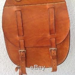 Vintage CASA ZEA 45 Leather Western Saddle Bags For Horses or Motorcycle