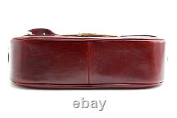 Vintage CELINE Shoulder Bag Horse Carriage All Leather Red Authentic