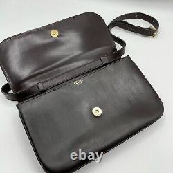 Vintage CELINE shoulder bag Horse Carriage Brown From JAPAN Auth 0078