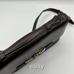 Vintage CELINE shoulder bag Horse Carriage Brown From JAPAN Auth 0078