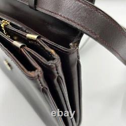 Vintage CELINE shoulder bag Horse Carriage Brown From JAPAN Auth 0078