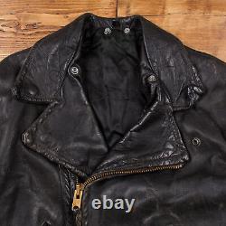 Vintage CHP Leather Jacket L 60s California Highway Patrol Leather Horse Hide