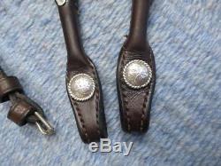 Vintage CIRCLE Y Sterling Silver Western Show Horse Headstall MINT Condition