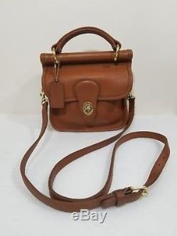 Vintage COACH Winnie Flap Mini Willis British Tan Brown Crossbody Bag 9023 EUC