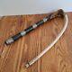 Vintage Camel/Horse Whip Leather Wood Metal Filigree Motifs/Braided Crop Tack