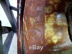 Vintage Carved Leather Western Horse Saddle