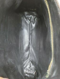 Vintage Celine Horse Carriage Canvas Black Leather Crossbody Shoulder Bag Auth