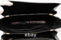 Vintage Celine Shoulder Bag Horse Carriage Leather Black Authentic FromJAPAN #73