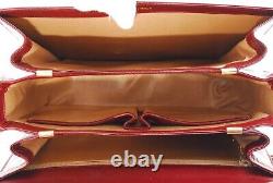 Vintage Celine Shoulder bag Horse Carriage Leather Bordeaux Authentic
