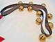 Vintage Ceremonies Horse Leather Collar With 10 Brass Bell Bells Great Sound