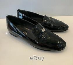 Vintage Chanel Ballet Shoes CC Logo Patent Leather Size 37