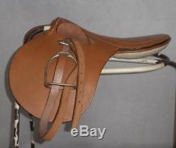 Vintage Cliff Barnsby Leather Pony Pad Saddle With Leathers and Irons 15
