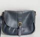 Vintage Coach Equestrian Cross Body in Navy Leather, Made in USA, Serial #093-4147