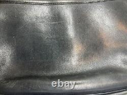 Vintage Coach Equestrian Cross Body in Navy Leather, Made in USA, Serial #093-4147