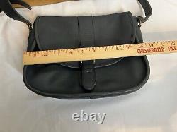 Vintage Coach Equestrian Cross Body in Navy Leather, Made in USA, Serial #093-4147