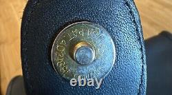 Vintage Coach Equestrian Cross Body in Navy Leather, Made in USA, Serial #093-4147