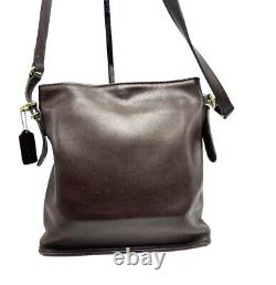 Vintage Coach Equestrian Slim Bucket Bag Style # 9806 Brown Leather USA 1997