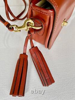 Vintage Coach Legacy Penny Cognac Brown Leather Crossbody Purse Bag Tassel 19914