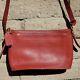 Vintage Coach US Red Equestrian Cross Body Bag Leather Purse