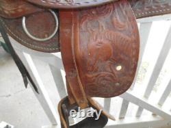 Vintage Coin Operated Mechanical Horse Leather Pony Saddle