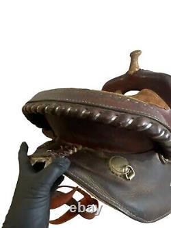 Vintage Collectible Western Saddle Brown Leather Horse Gear Protection