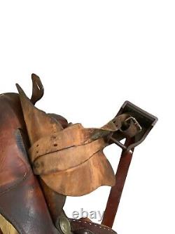 Vintage Collectible Western Saddle Brown Leather Horse Gear Protection