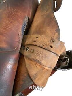 Vintage Collectible Western Saddle Brown Leather Horse Gear Protection